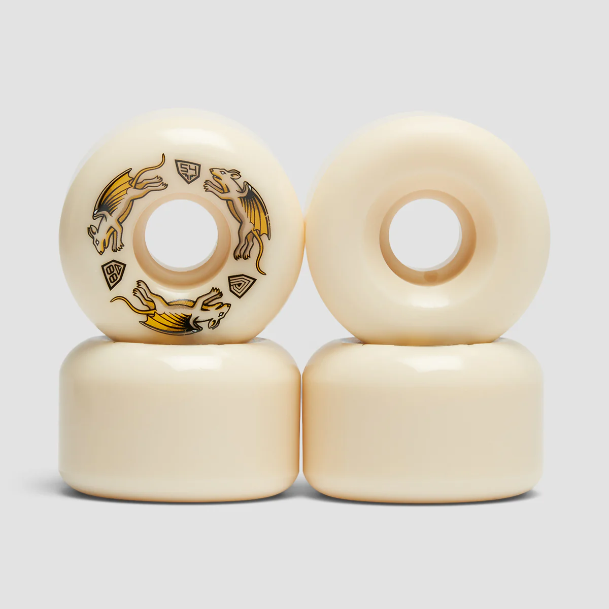 Powell Peralta Dragon Formula Nano Rats 88A V6 Skateboard Wheels White 54x34mm