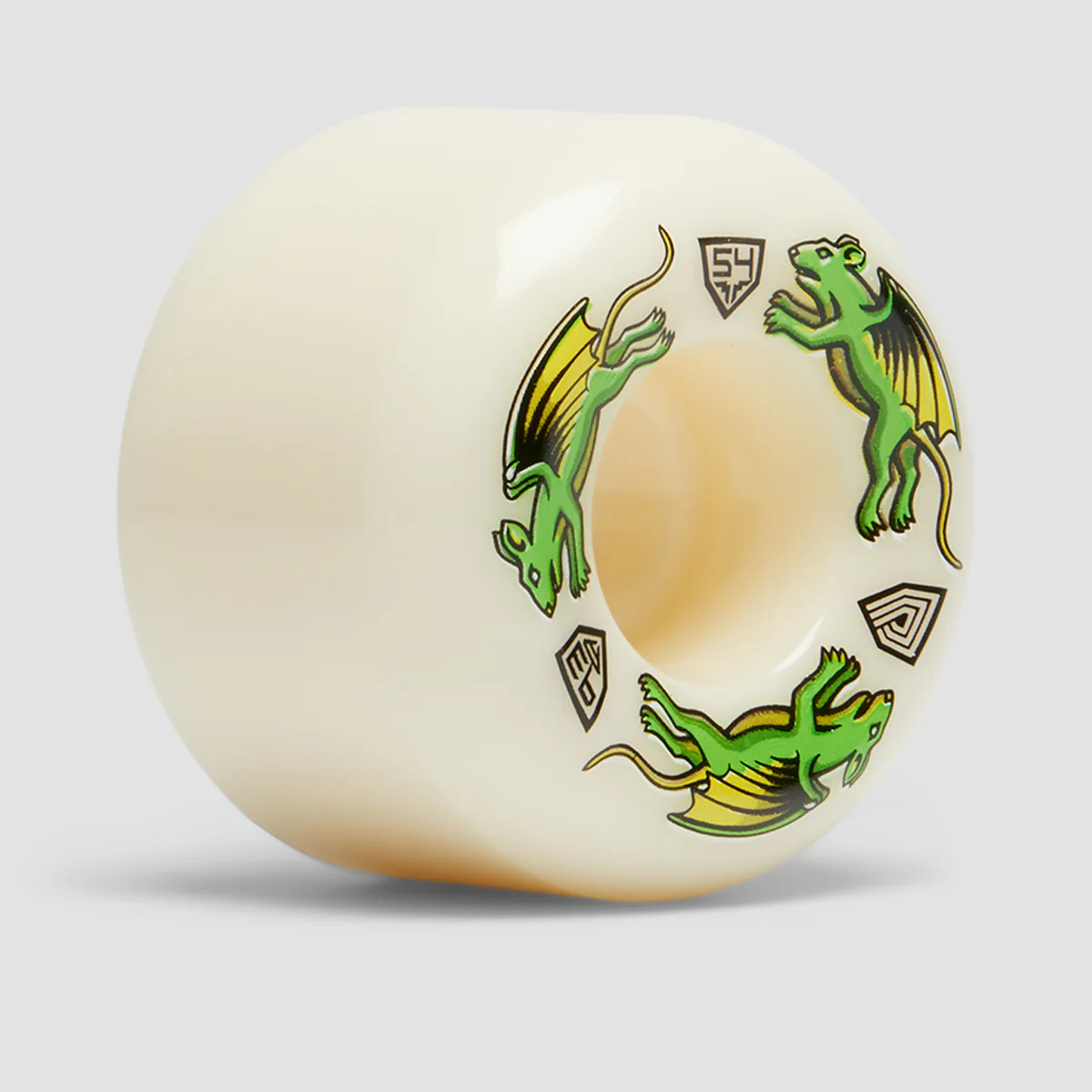 Powell Peralta Dragon Formula Nano Rats 93A A2 Skateboard Wheels White 54x39mm - Image 2
