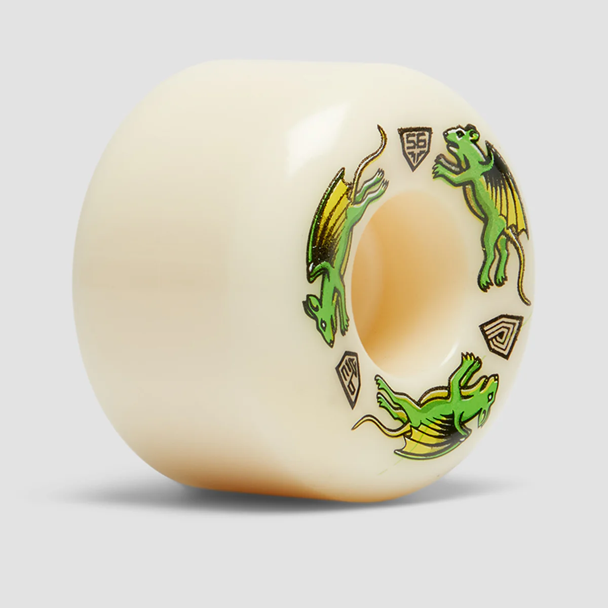 Powell Peralta Dragon Formula Nano Rats 93A A2 Skateboard Wheels White 56x39mm - Image 2