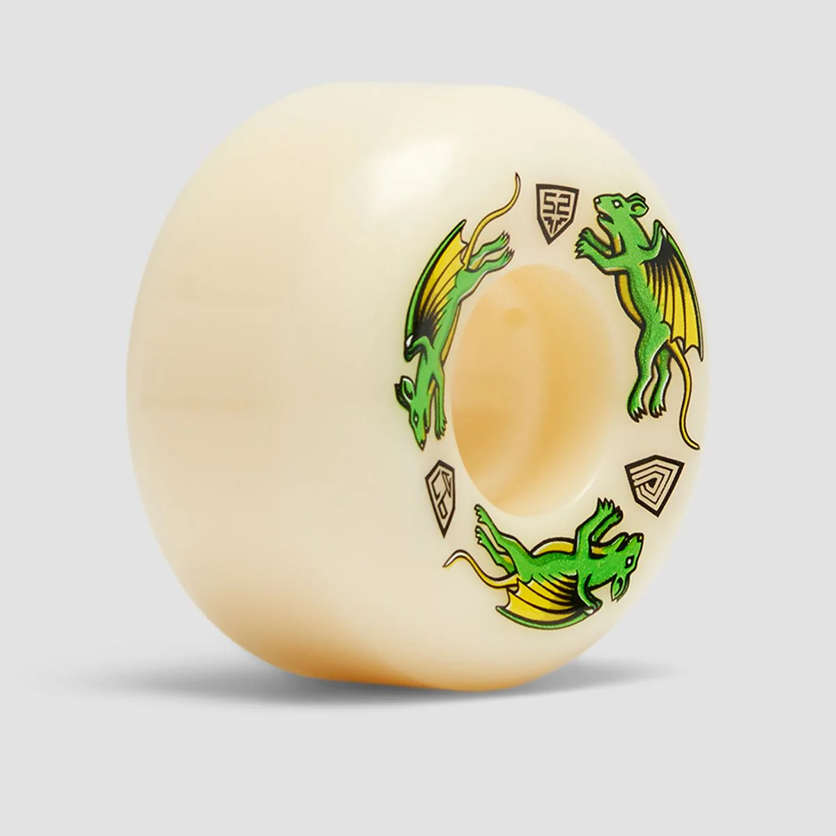 Powell Peralta Dragon Formula Nano Rats 93A V5 Skateboard Wheels White 52x 30mm - Image 2