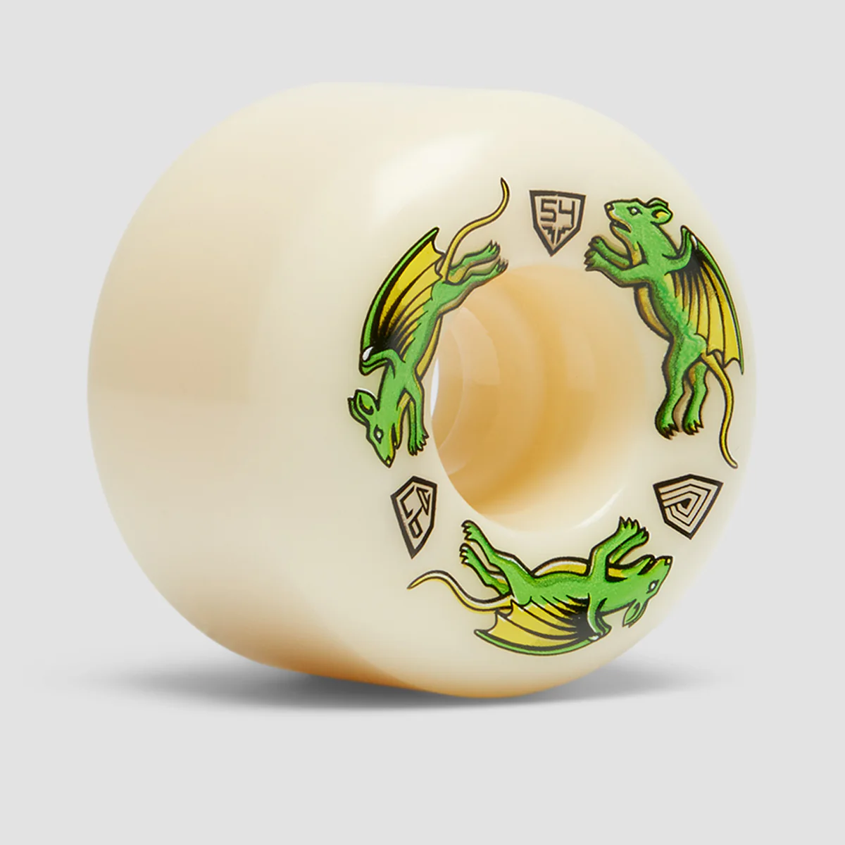 Powell Peralta Dragon Formula Nano Rats 97A A2 Skateboard Wheels White 54x39mm - Image 2