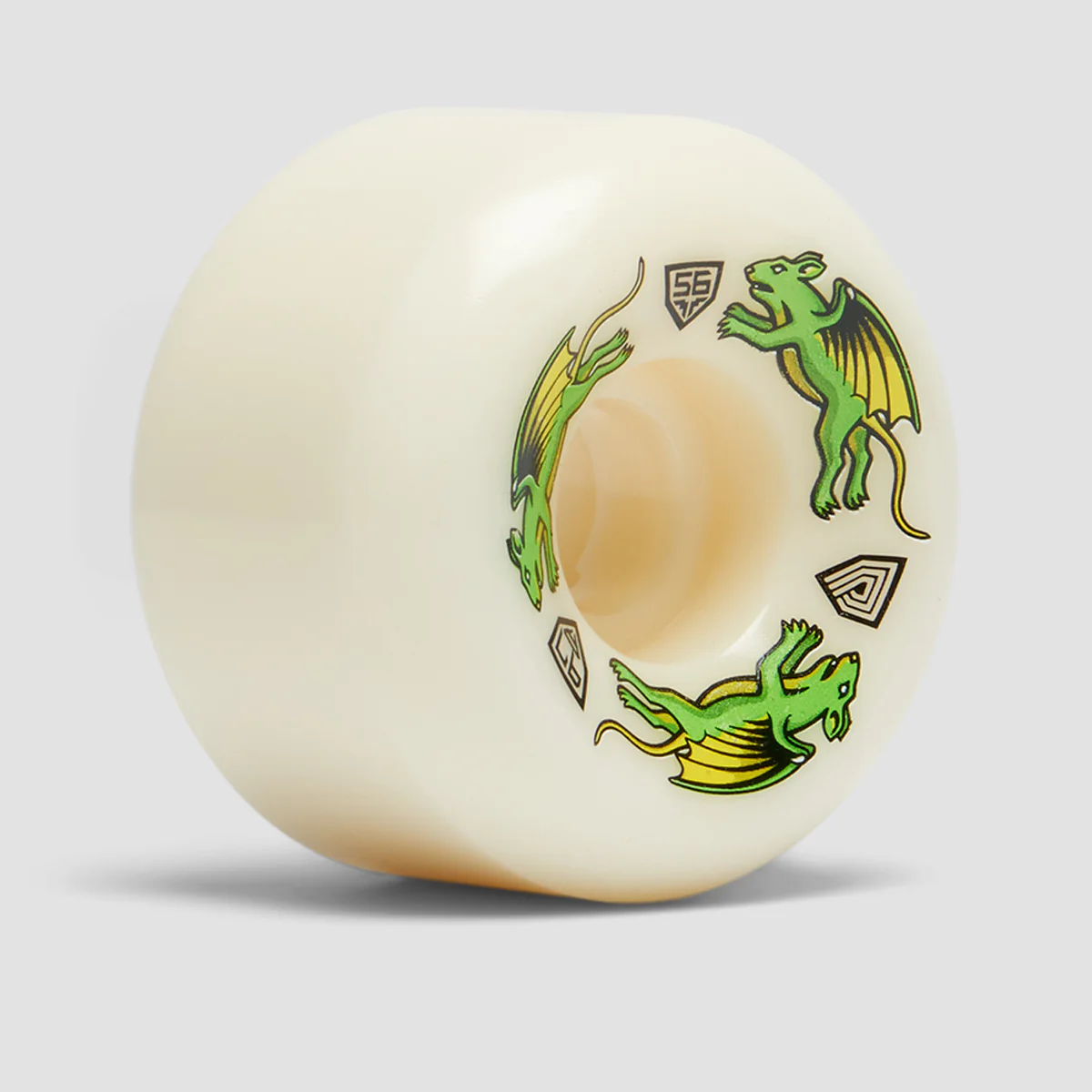 Powell Peralta Dragon Formula Nano Rats 97A V6 Skateboard Wheels White 56x36mm - Image 2