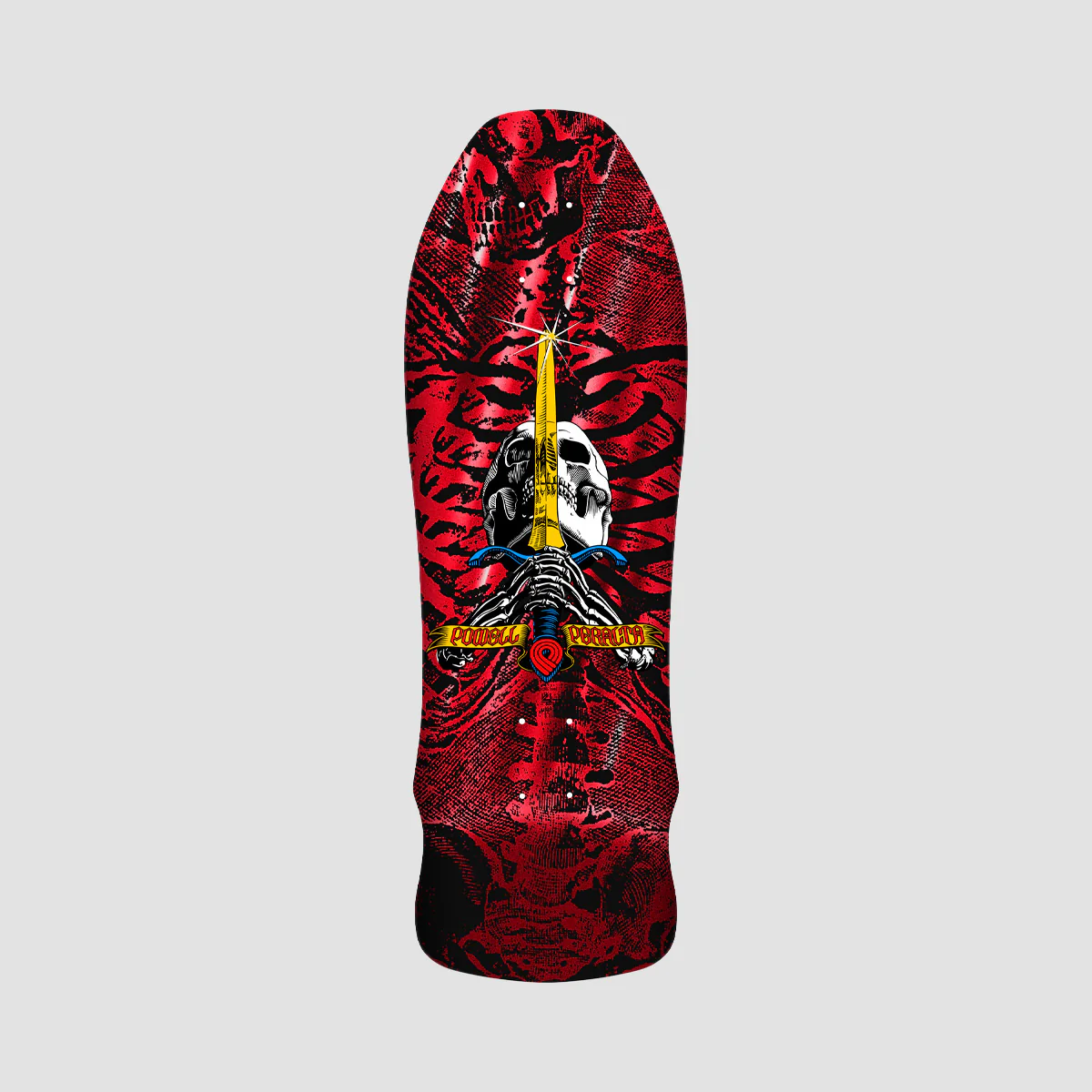 Powell Peralta Geegah Skull & Sword 179 Skateboard Deck Red Foil - 9.75"