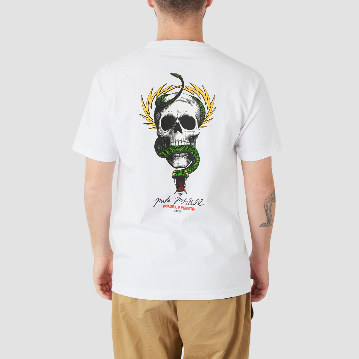 Powell Peralta McGill Skull & Snake T-Shirt White - Image 2