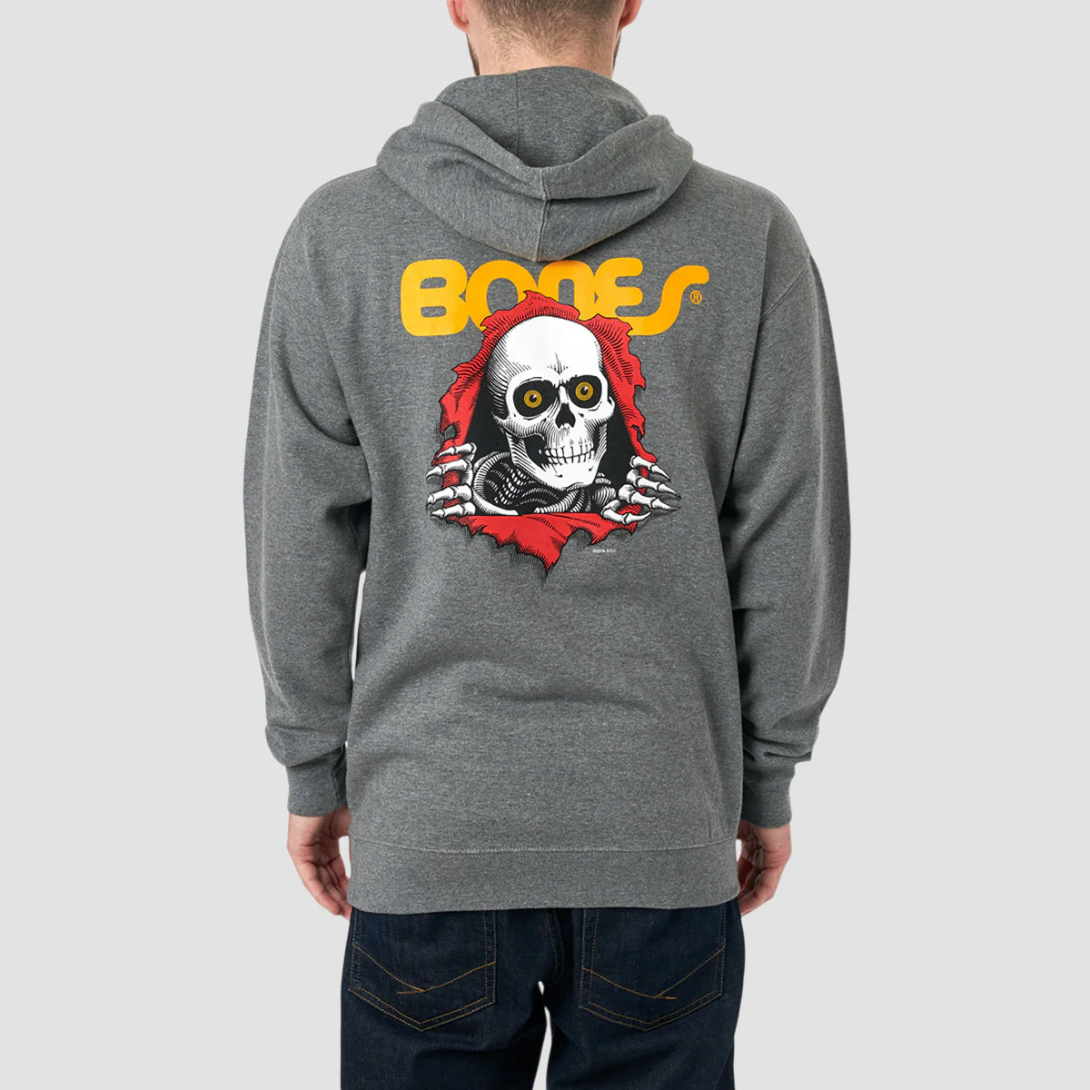 Powell Peralta Ripper Pullover Hoodie Gunmetal Heather - Image 2