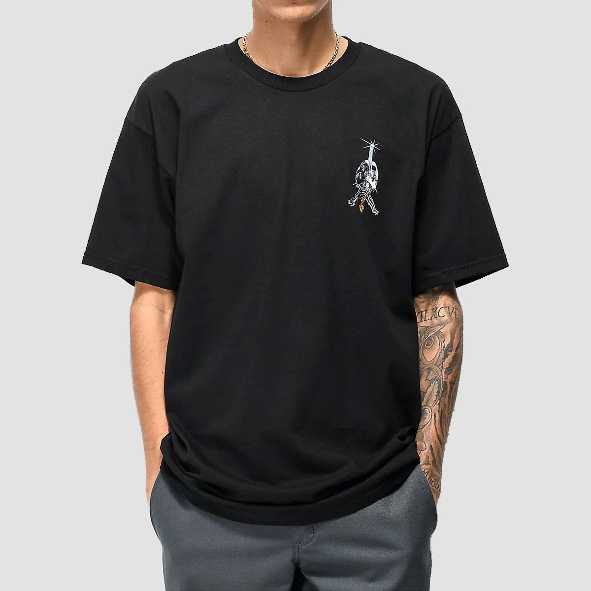 Powell Peralta Skull & Sword T-Shirt Black - Image 2