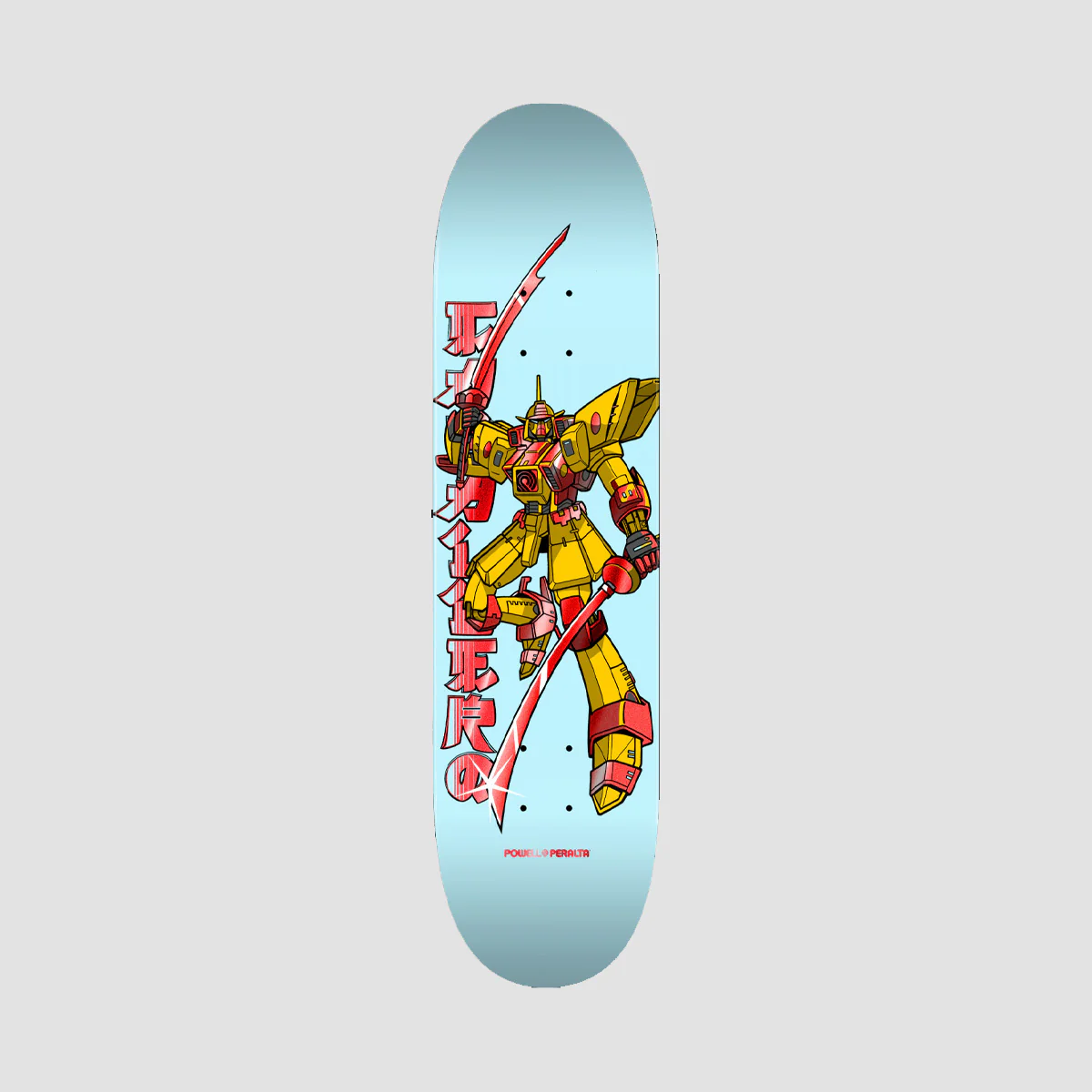 Powell Peralta Steve Caballero Gundam 244 Flight Skateboard Deck Light Blue/Red Foil - 8.5"