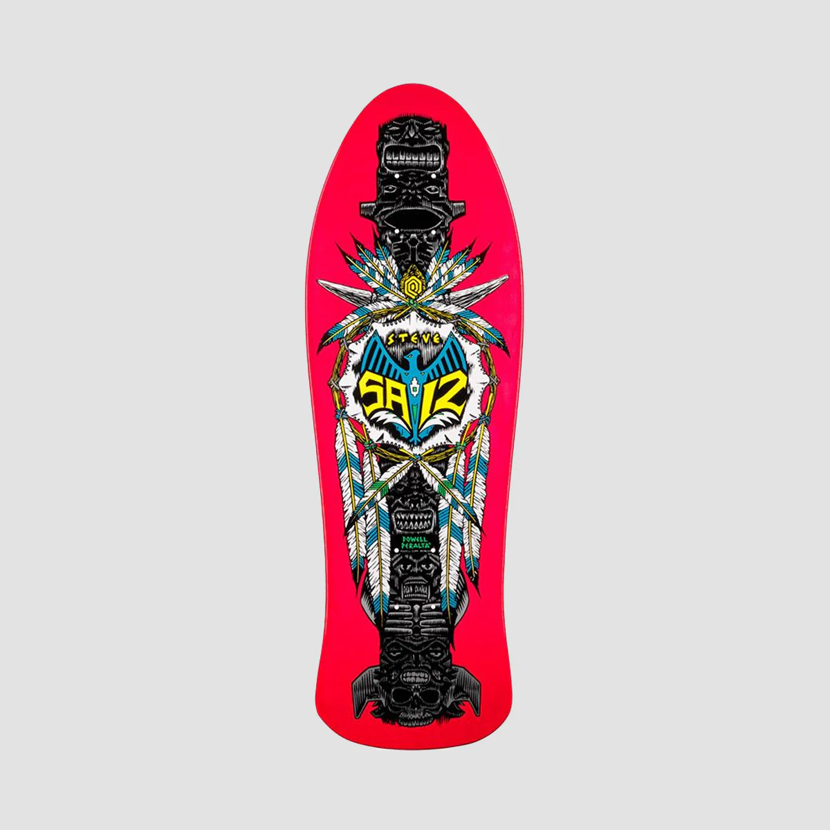 Powell Peralta Steve Saiz Totem 282 Skateboard Deck Pink - 10"