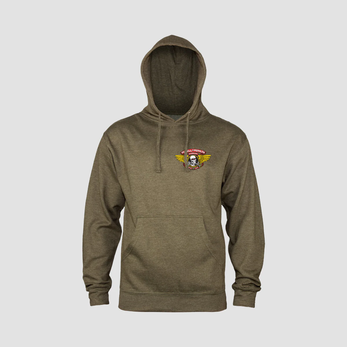 Powell Peralta Winged Ripper Pullover Hoodie Army Heather - Image 2