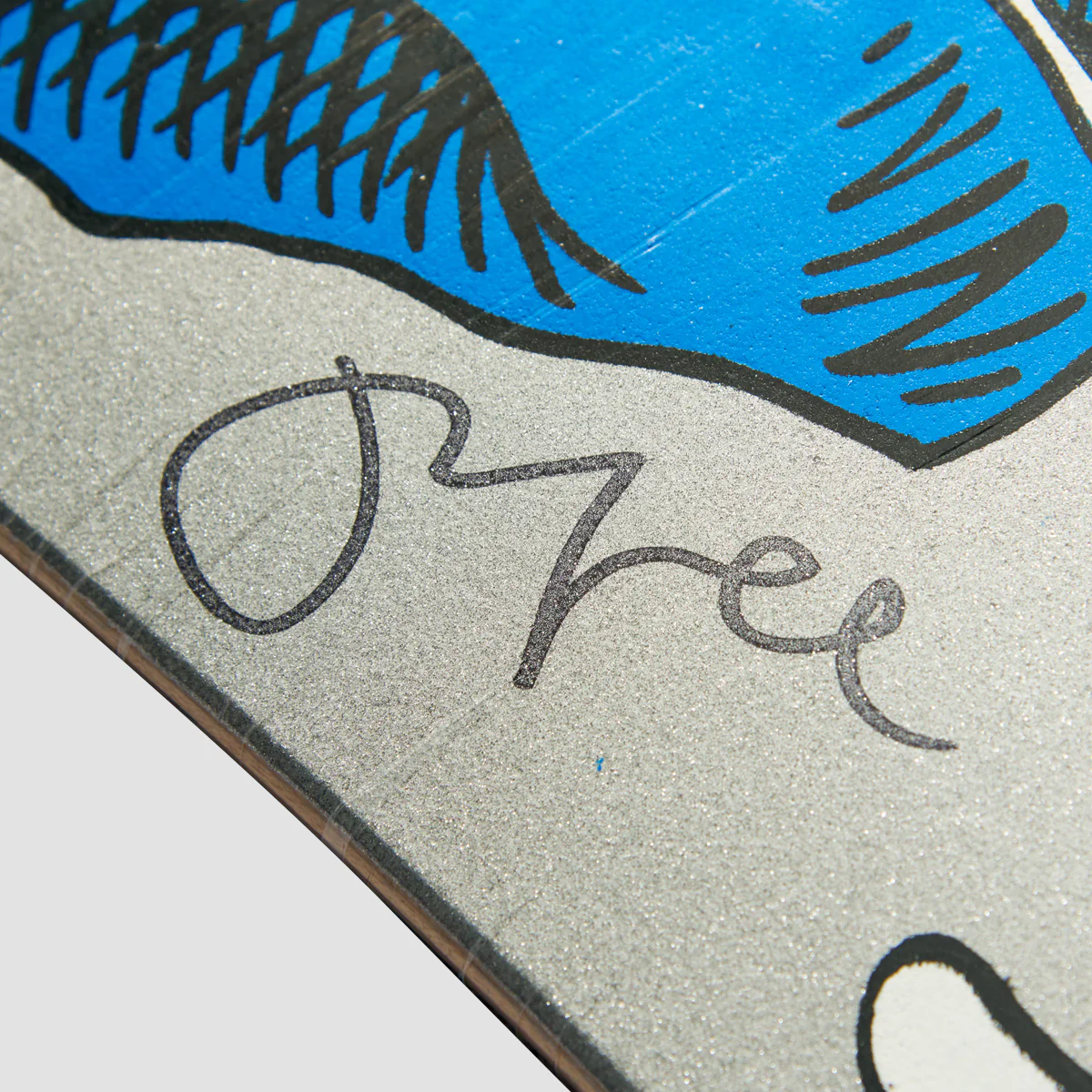 Prime Heritage Jason Lee Signed Cat in the Hat Skateboard Deck Silver Glitter - 9.7" - Image 4