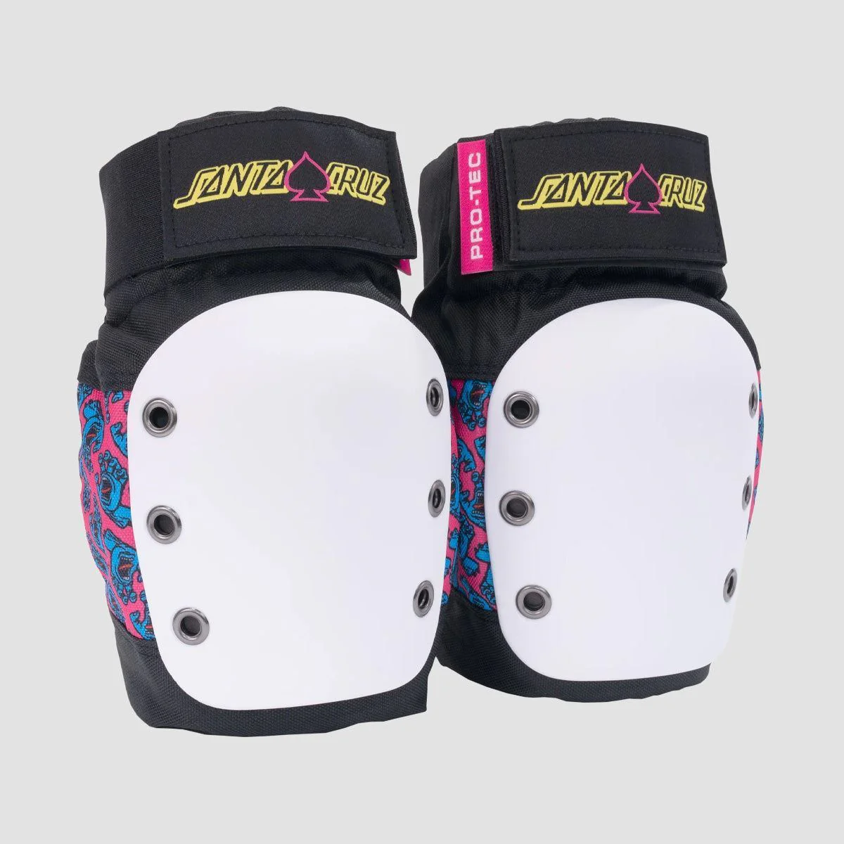 Protec X Santa Cruz Street Open Back Pad Set 3 Pack Black/White/Pink - Image 2