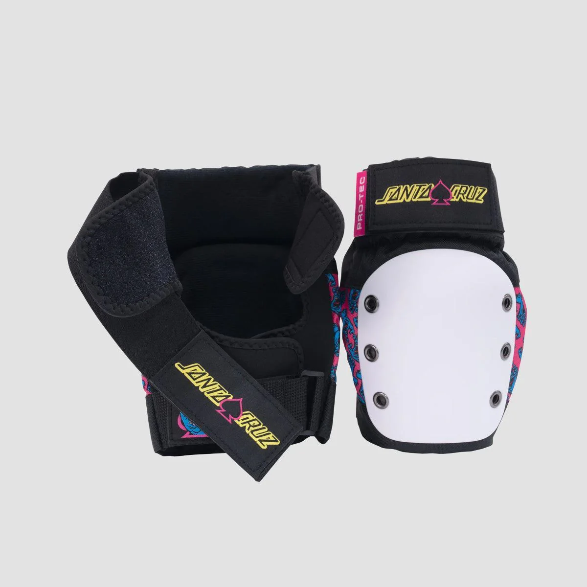 Protec X Santa Cruz Street Open Back Pad Set 3 Pack Black/White/Pink - Image 3