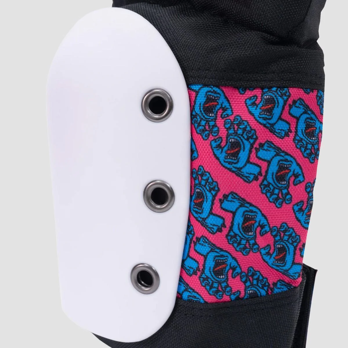 Protec X Santa Cruz Street Open Back Pad Set 3 Pack Black/White/Pink - Image 4