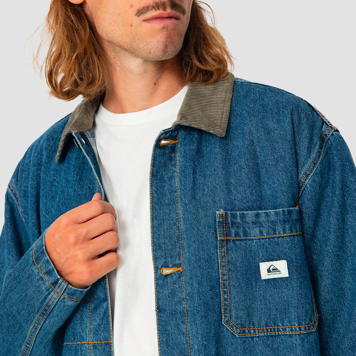 Quiksilver Achlean Denim Jacket Medium Blue - Image 2