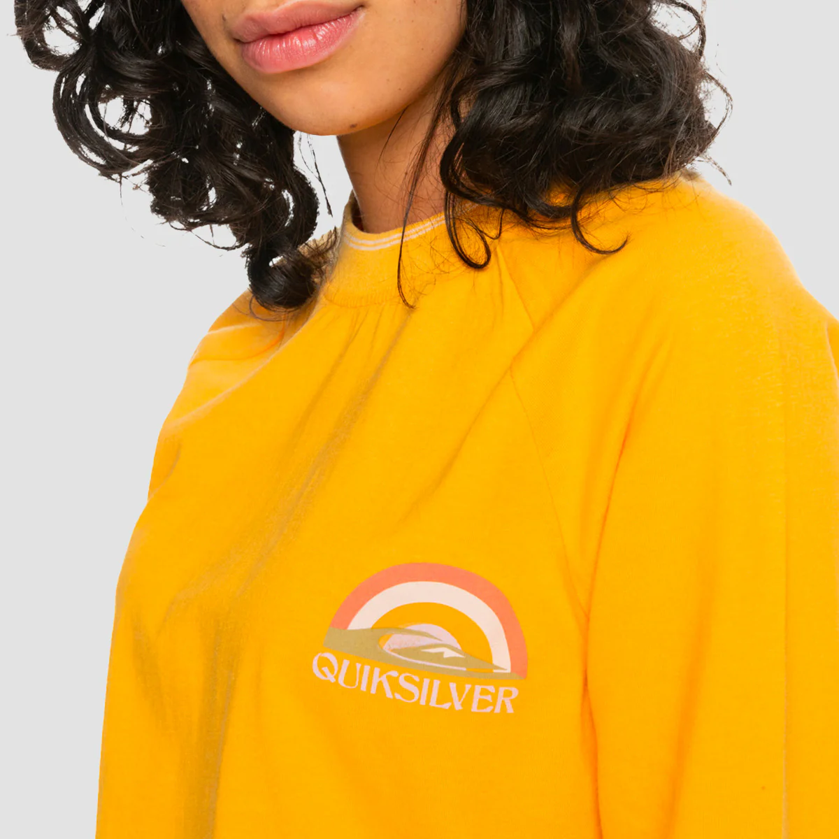 Quiksilver Capsule Organic Longer Sleeve T-Shirt Saffron - Womens - Image 3