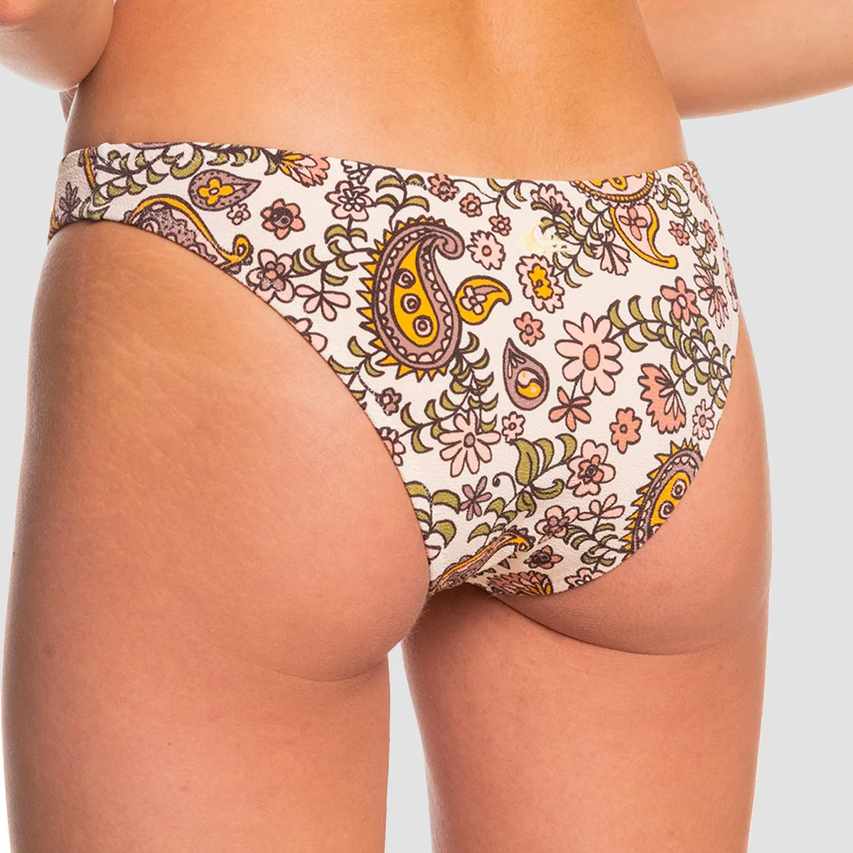 Quiksilver Classic High Cut Bikini Bottoms Macadamia Paisley Park - Womens - Image 2