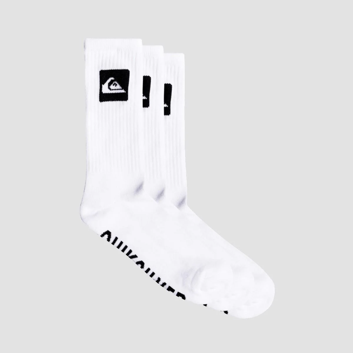 Quiksilver Crew Socks 3 Pack White