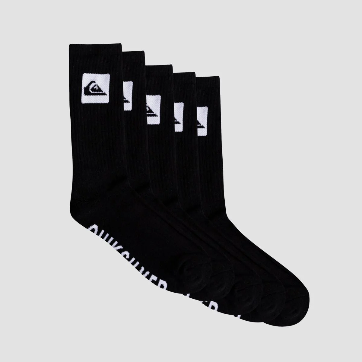 Quiksilver Crew Socks 5 Pack Black