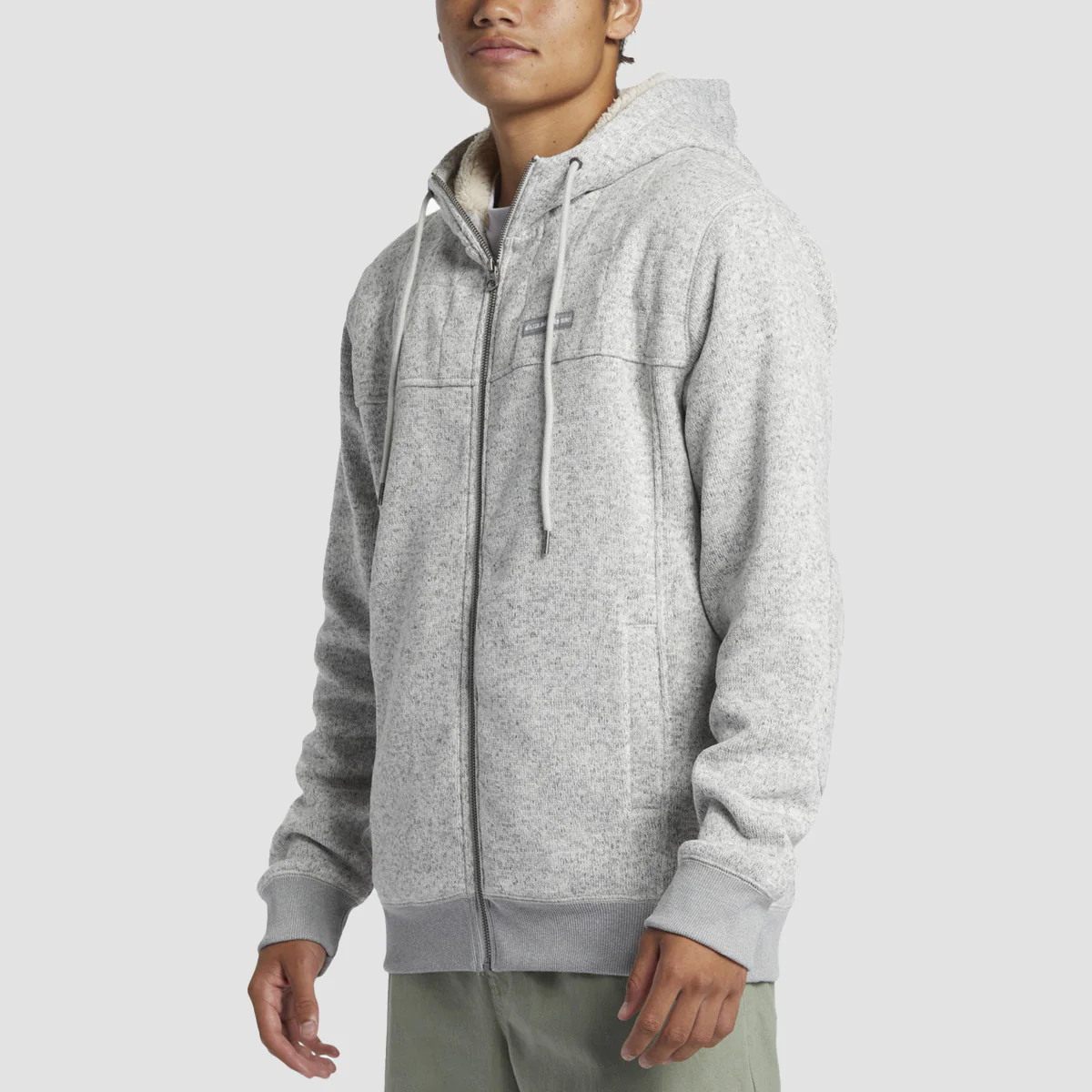 Quiksilver Cypress Keller Zip Hoodie Light Grey Heather - Image 2