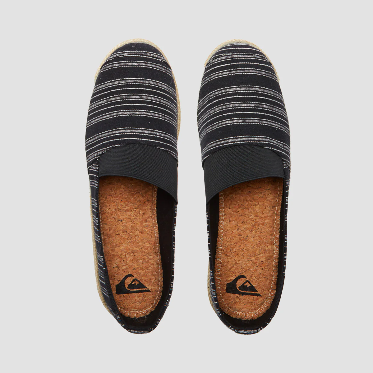 Quiksilver Espadrilled Slip-On Shoes - Black 1 - Image 3