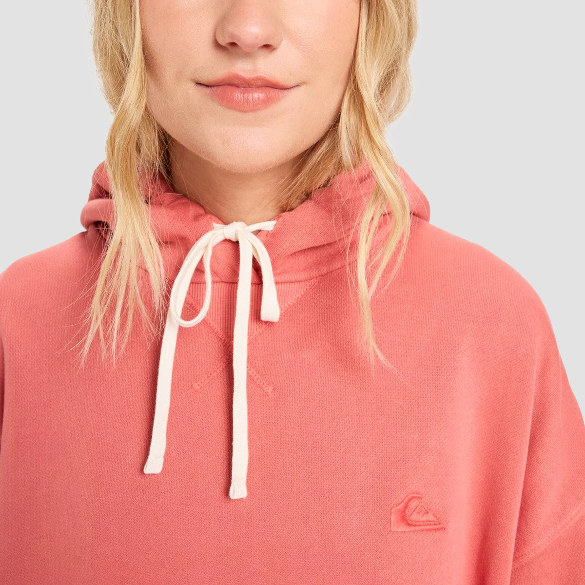 Quiksilver Essential Pullover Hoodie Mineral Red - Womens - Image 2