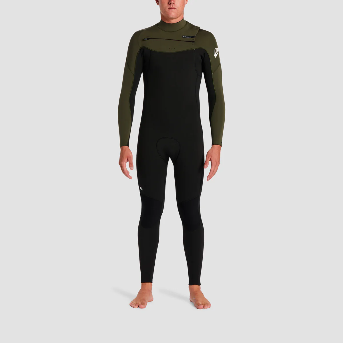 Quiksilver Everyday Sessions 4/3mm GBS Chest Zip Wetsuit Black/Thyme