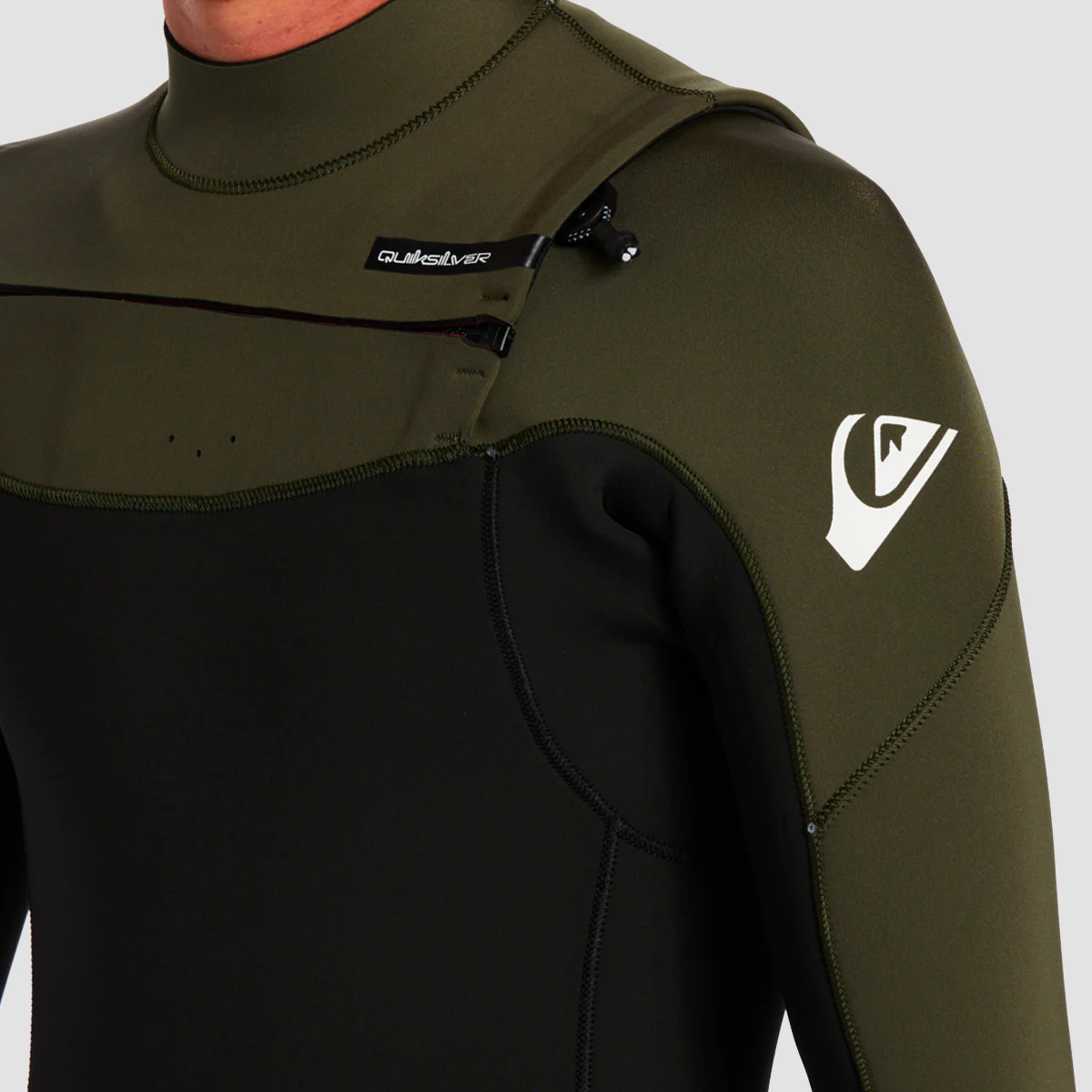 Quiksilver Everyday Sessions 4/3mm GBS Chest Zip Wetsuit Black/Thyme - Image 3