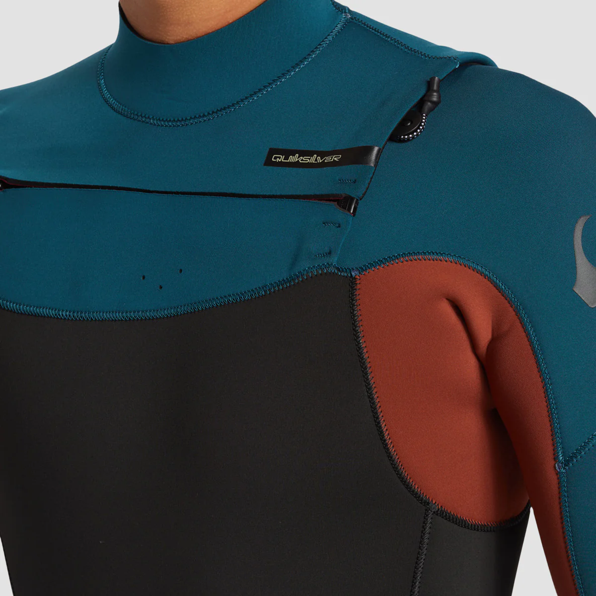 Quiksilver Everyday Sessions 4/3mm GBS Chest Zip Wetsuit Midnight Turquoise - Image 3