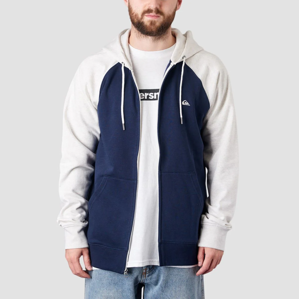 Quiksilver Everyday Zip Hoodie Navy Blazer/Grey - Image 2
