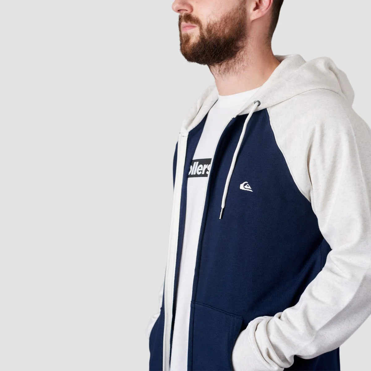 Quiksilver Everyday Zip Hoodie Navy Blazer/Grey - Image 3