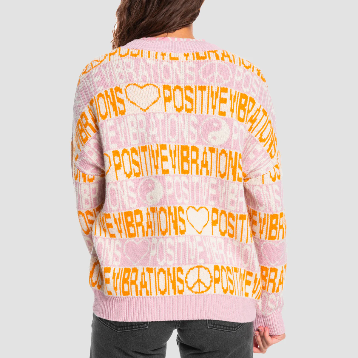 Quiksilver Explorer Vibes Sweatshirt Antique White Jacquard Explore - Womens - Image 2