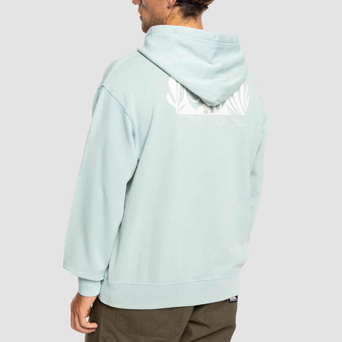 Quiksilver Garment Dye Pullover Hoodie Aquifer - Image 2