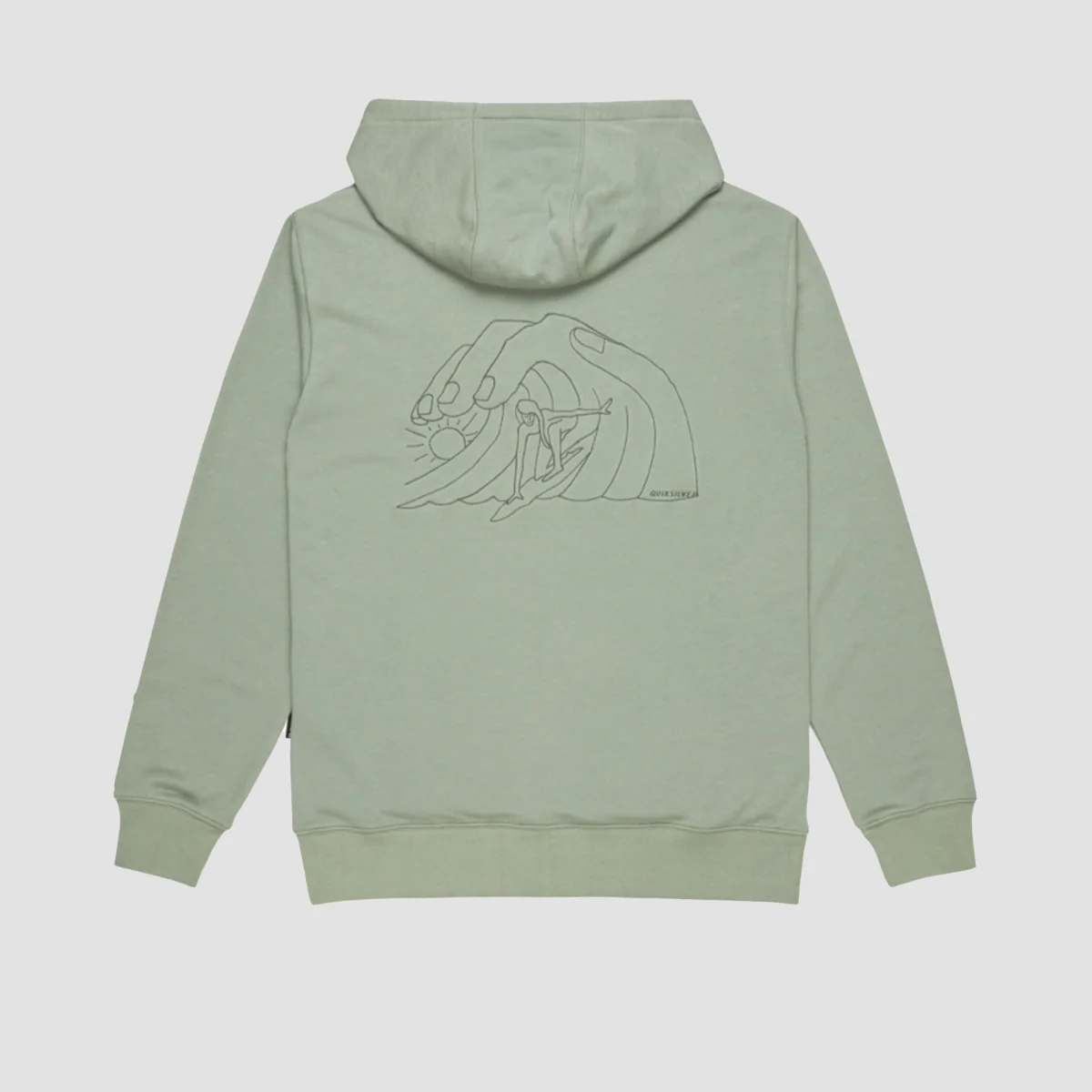 Quiksilver Graphic Mix Pullover Hoodie Chinois Green - Image 2