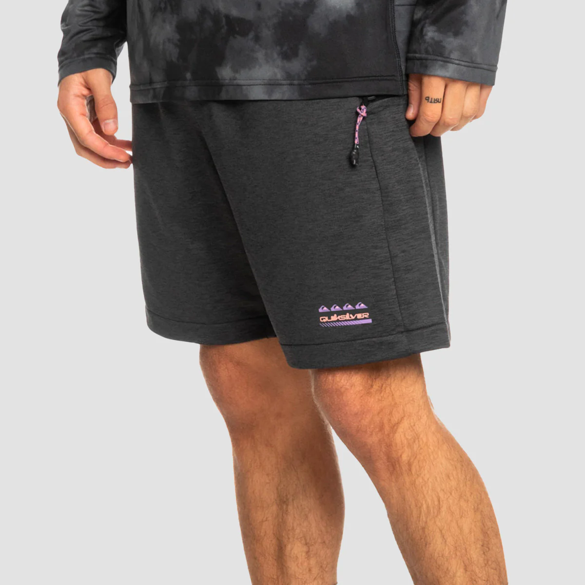 Quiksilver Knit Training 18" Shorts Black Heather - Image 2