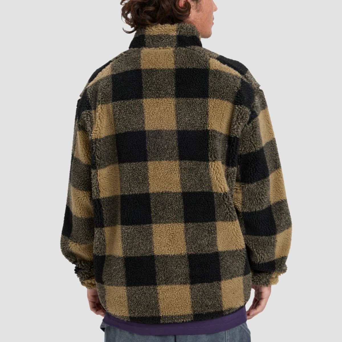 Quiksilver Mercury Woodlands Half Zip Sherpa Jacket Woodlands Elmwood - Image 2