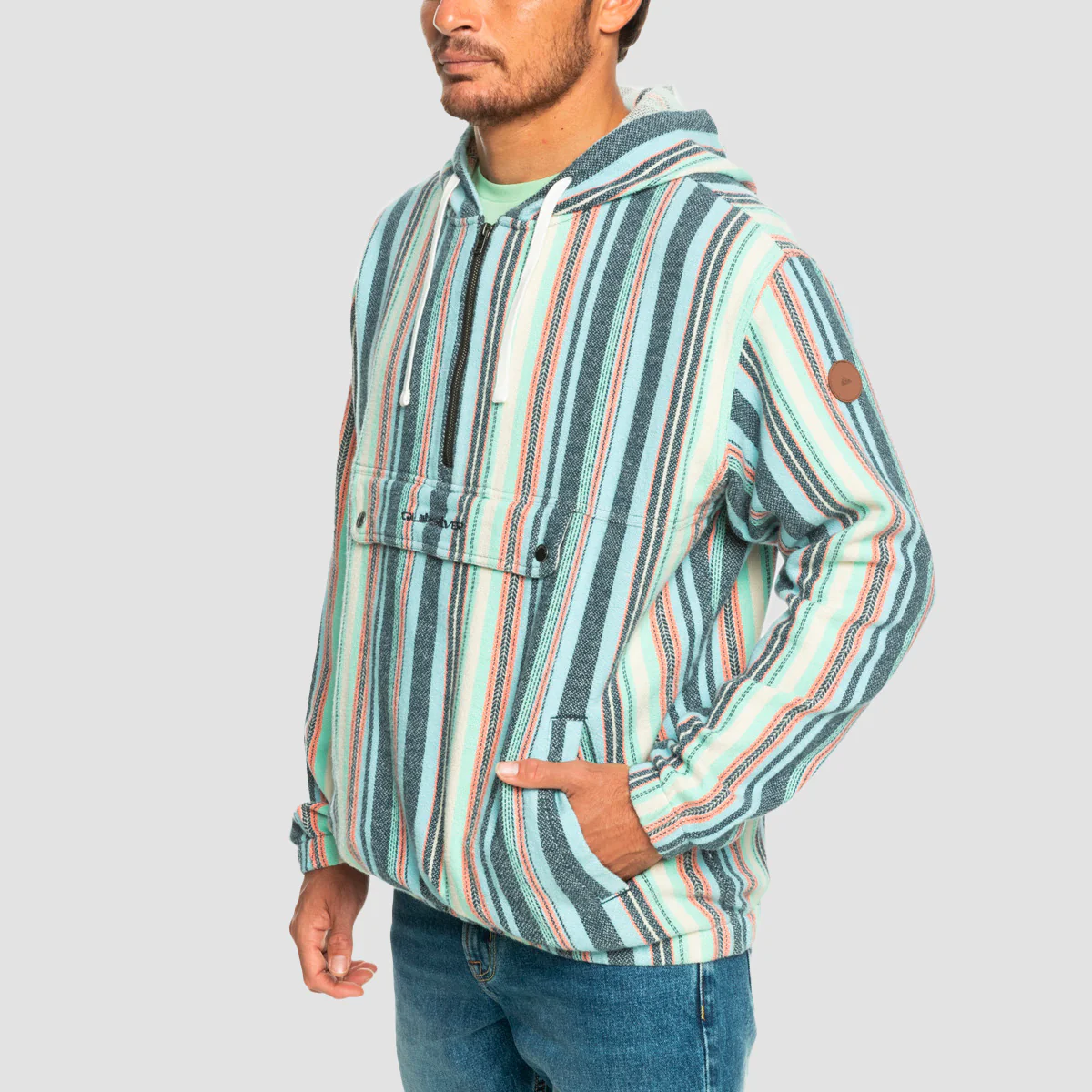 Quiksilver Neo Blue Pullover Jacket Sky Blue - Image 2