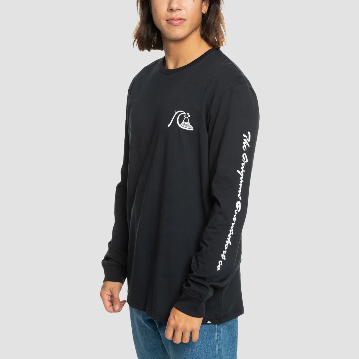 Quiksilver Original Co Longsleeve T-Shirt Black - Image 2