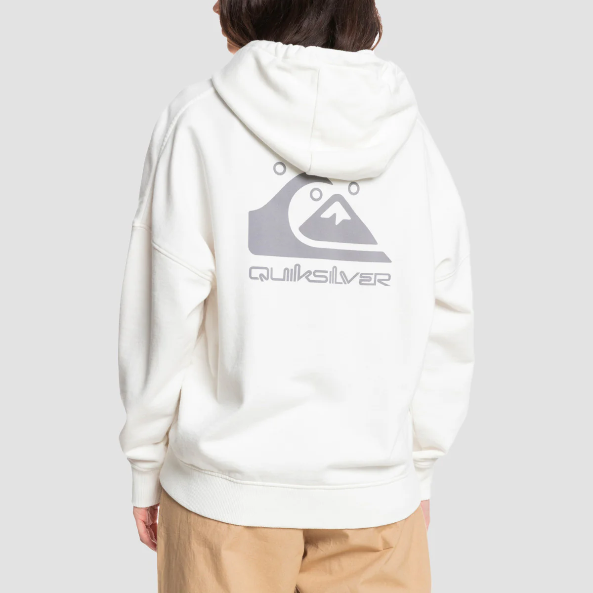 Quiksilver Oversized Pullover Hoodie Lily White - Womens - Image 2