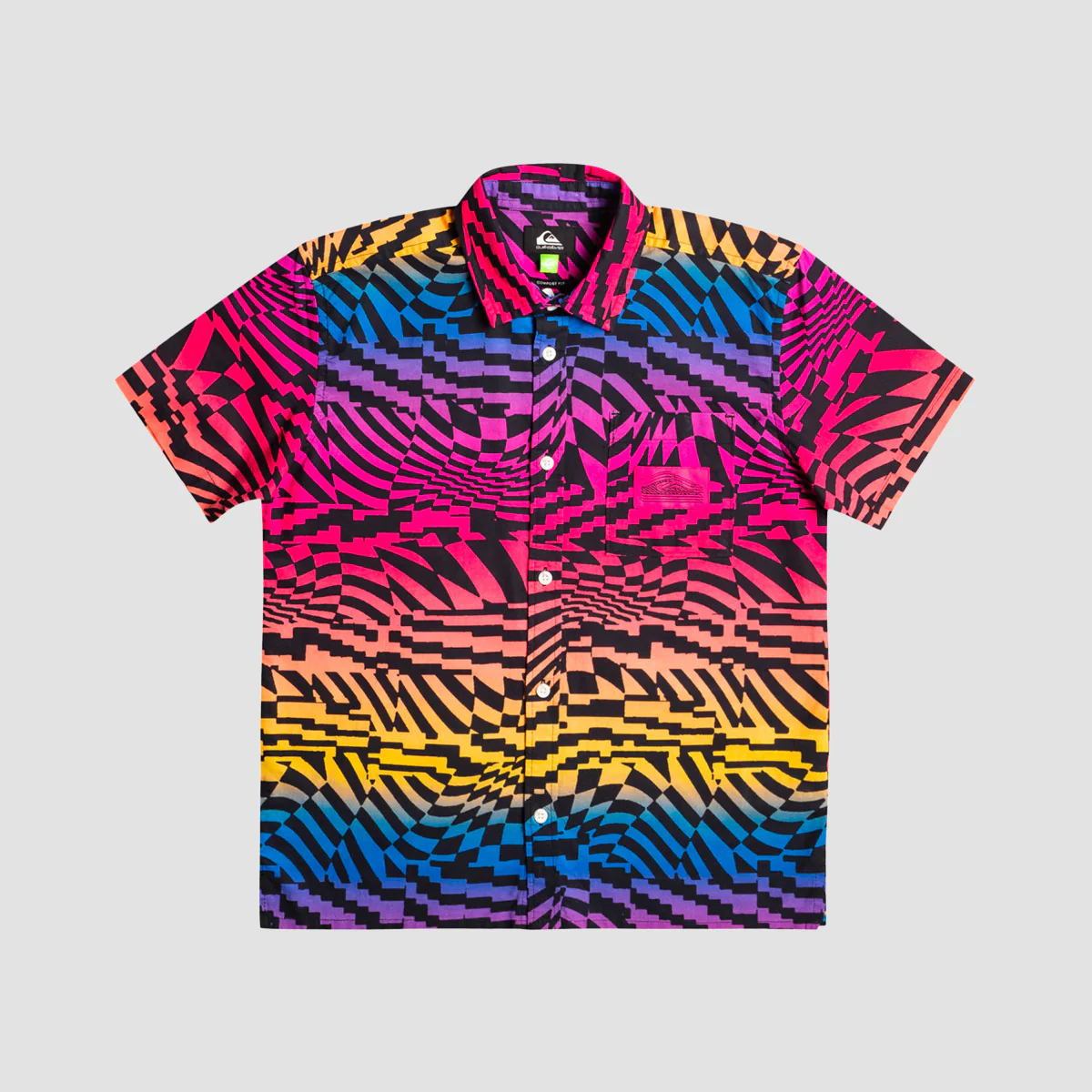Quiksilver Radical Times Short Sleeve Shirt Pink Glo Radical Times 231 - Kids