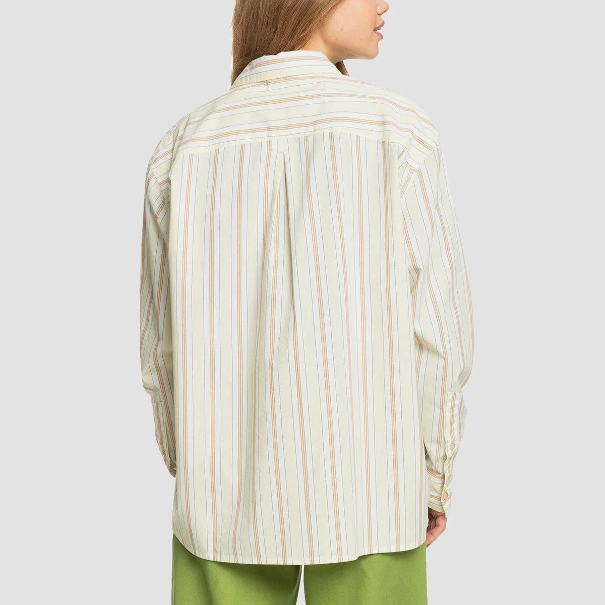 Quiksilver Ride The Sun Longsleeve Shirt Pastel Yellow Boyfriend Stripe - Womens - Image 2