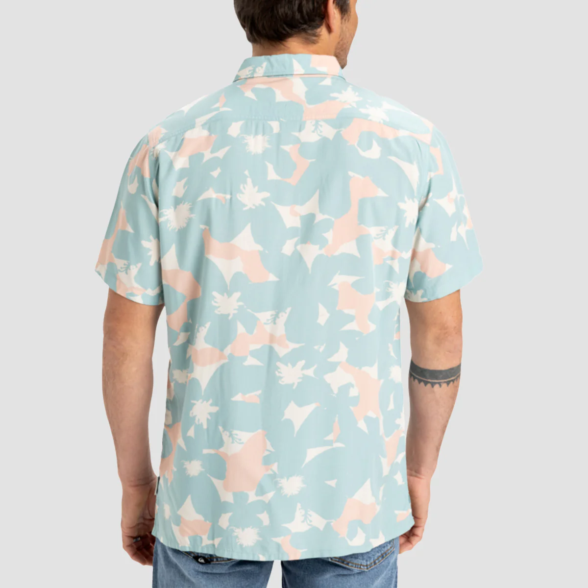 Quiksilver Safe Paradise Short Sleeve Shirt Aquifer Handtman - Image 2