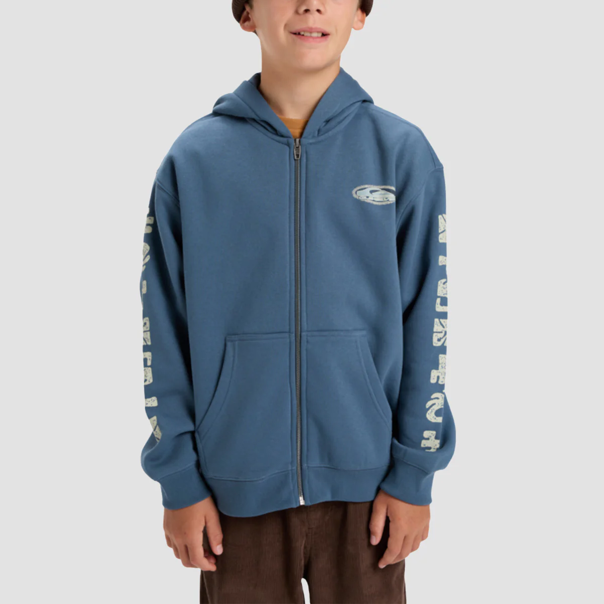 Quiksilver Salt Water Graphic Zip Hoodie China Blue - Kids - Image 2