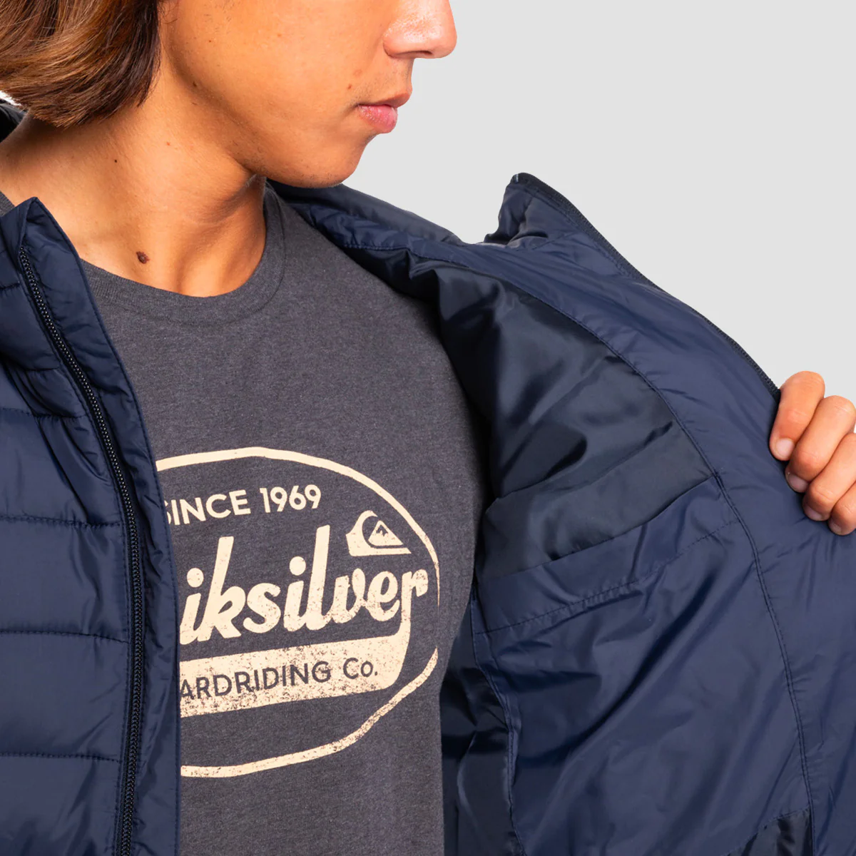 Quiksilver Scaly Puffer Jacket Navy Blazer - Image 3