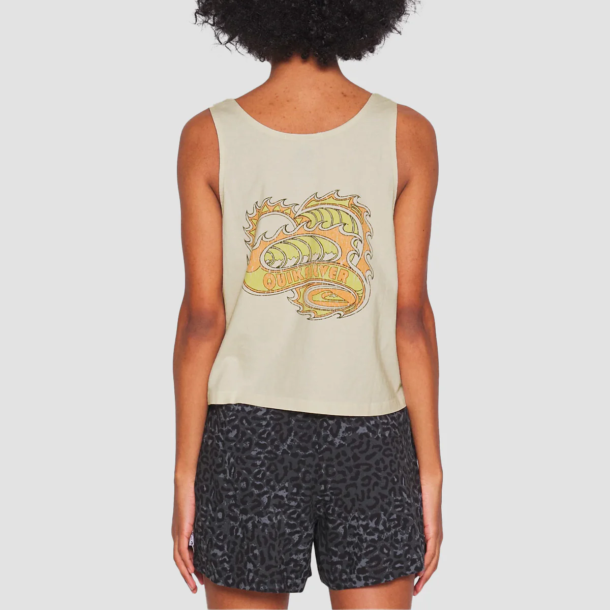 Quiksilver UNI Screen Tank Vest Top Birch - Womens - Image 2