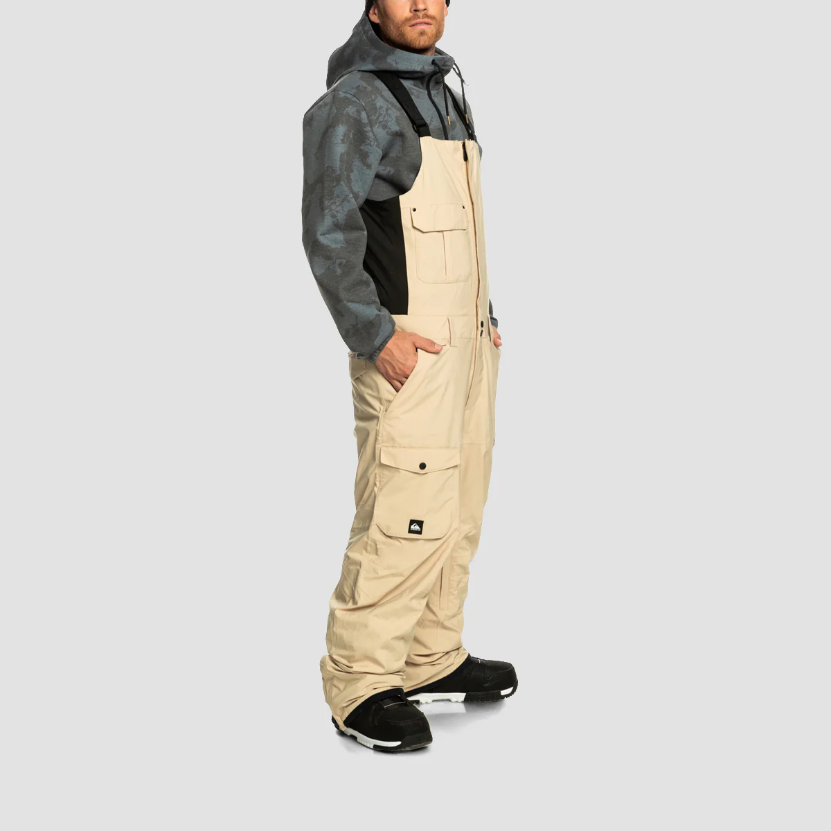 Quiksilver Utility 20K Snow Bib Pants Pale Khaki - Image 2