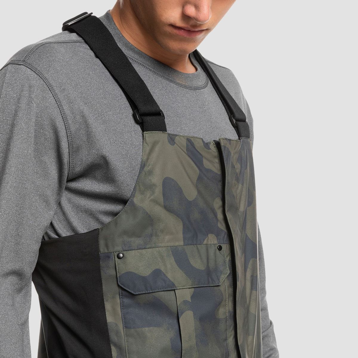 Quiksilver Utility Snow Bib Pants Fade Out Camo - Image 4