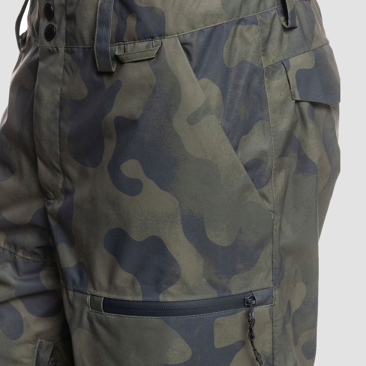 Quiksilver Utility Snow Bib Pants Fade Out Camo - Image 7
