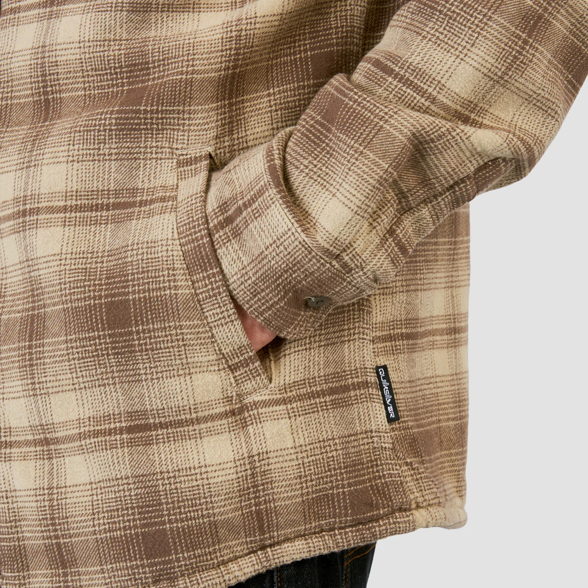 Quiksilver Venture Sherpa Longsleeve Shirt Canteen - Image 4