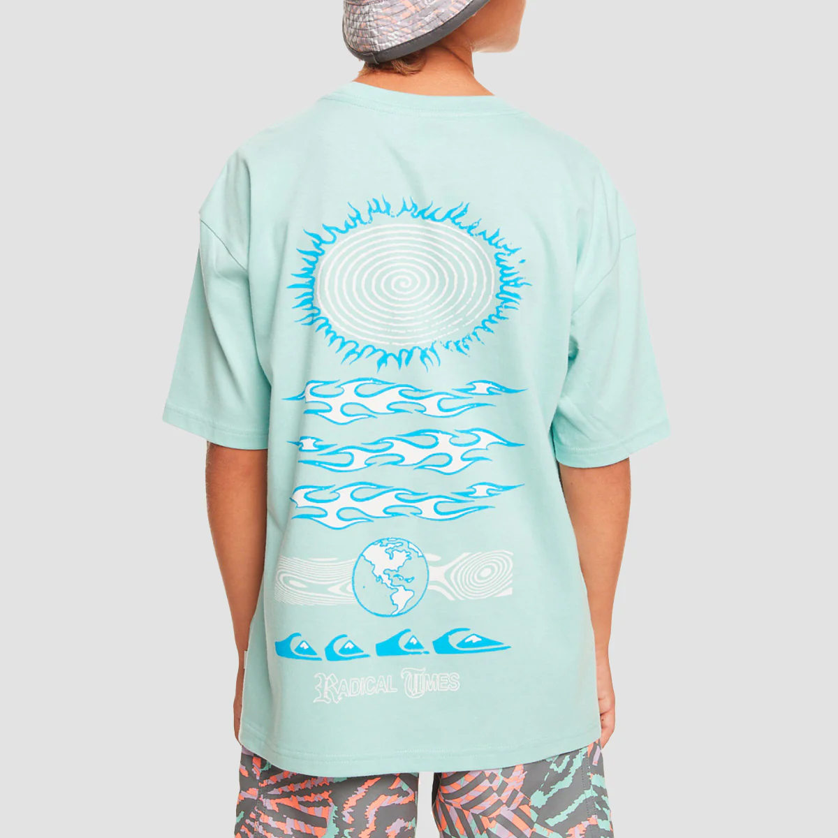 Quiksilver Visions T-Shirt Pastel Turquoise - Kids - Image 2