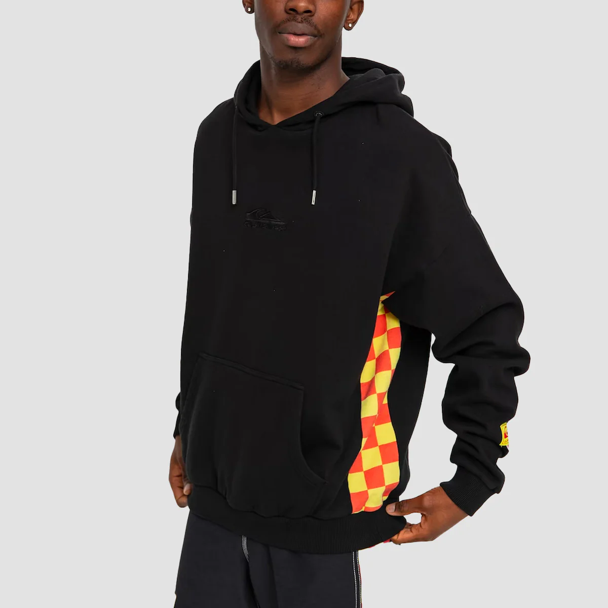 Quiksilver x Stranger Things Surfer Boy Checker Pullover Hoodie Black - Image 2
